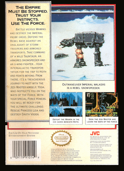 Star Wars: Empire Strikes Back box art for Famicom